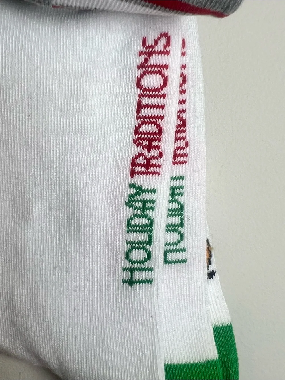 Men's Gray and White Santa Golf Crew Socks